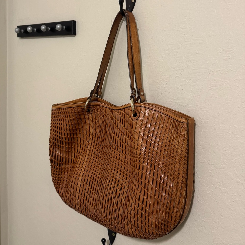 Cole Haan Woven Purse Brown